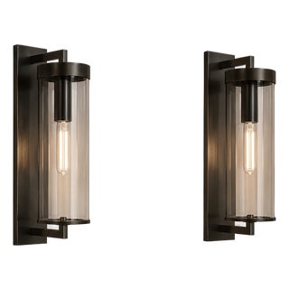 Visual Comfort Large Bracket Wall Sconces - a Pair For Sale