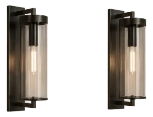 Visual Comfort Large Bracket Wall Sconces - a Pair