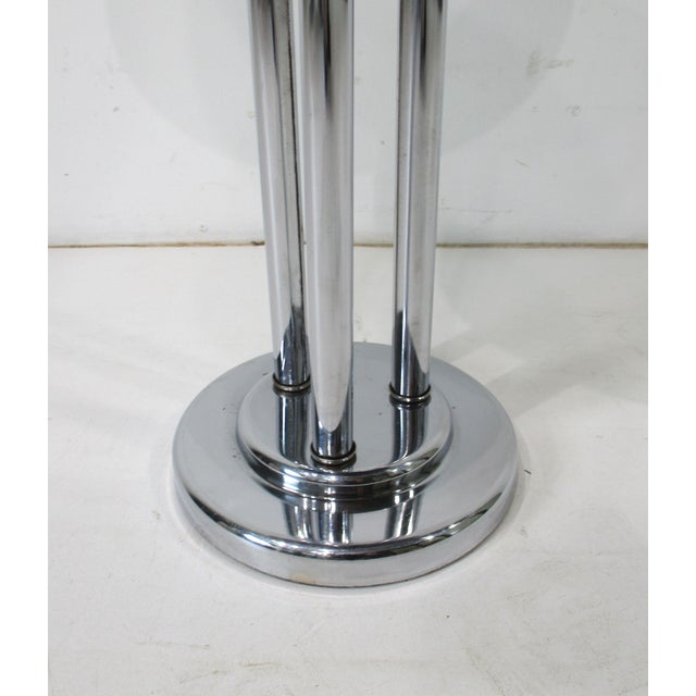 Silver Wolfgang Hoffman Art Deco Side Cigarette Table for Howell Co. For Sale - Image 8 of 9