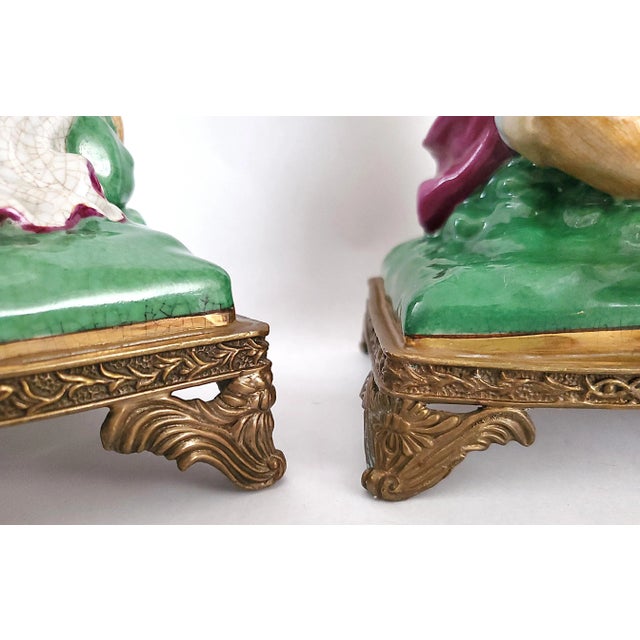 Brass Candlesticks Pair For Sale - Image 12 of 15