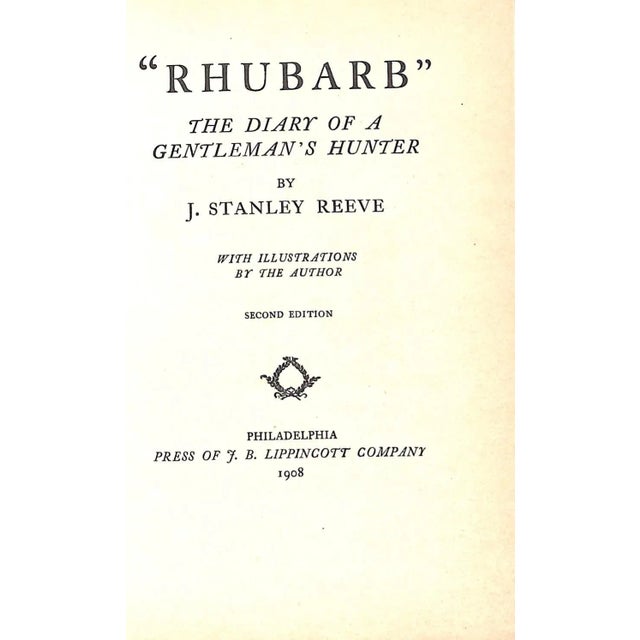 REEVE, J. Stanley Press of J.B. Lippincott Company 1908 Second Edition 7 5/8" x 5 1/8" Early and uncommon work by the...