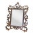 Antique Mirror Glass. Antique Ornate Brass Vanity Mirror With Scrolling Acanthus Leaf Frame. For Sale