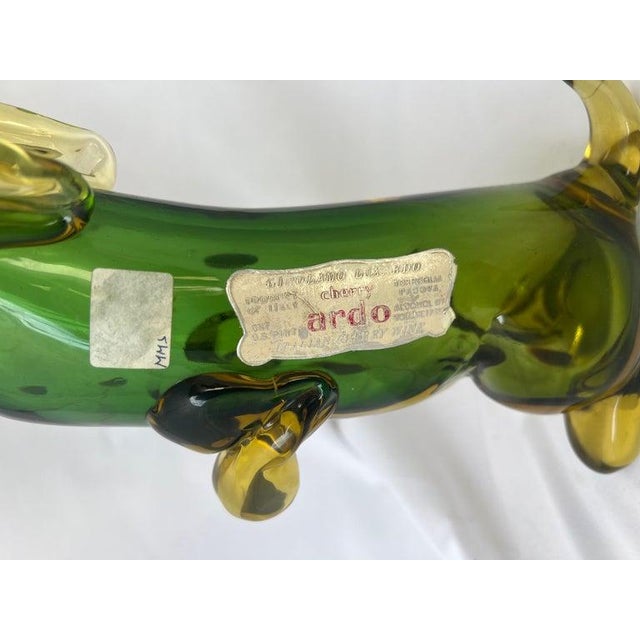 Italian Art Glass Dog-Form Liquor Decanter, Mid-20th Century For Sale - Image 12 of 13