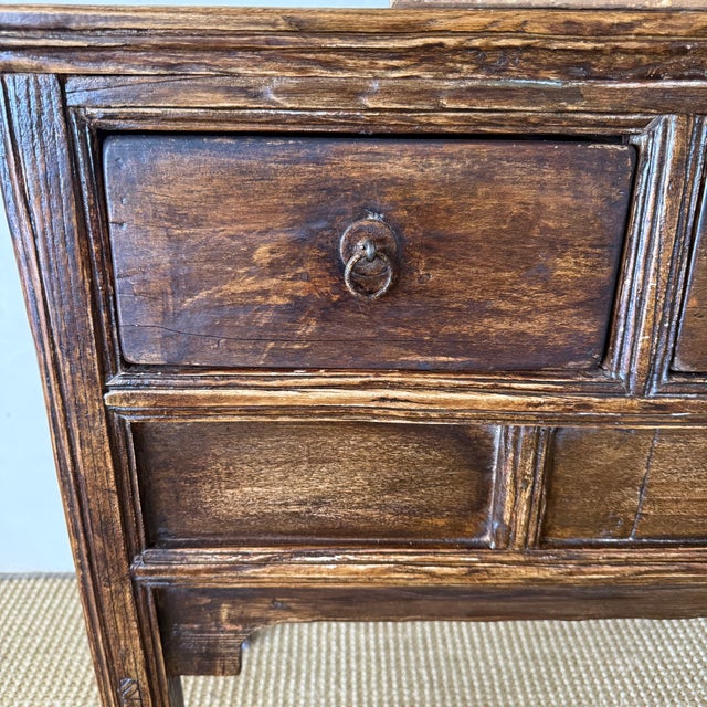 Vintage Reclaimed Pine 5 Drawer Console C. 1920 For Sale - Image 13 of 13