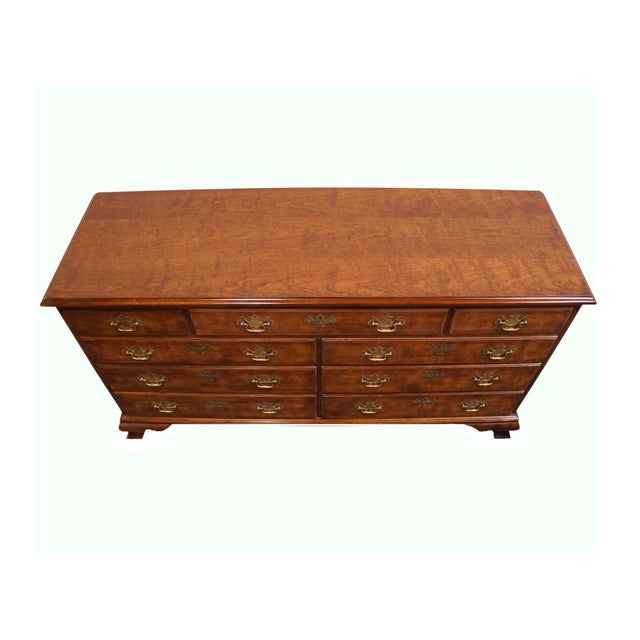 Henredon Furniture Solid Mahogany Traditional Style 63" Double Dresser 5500-01 For Sale - Image 9 of 13