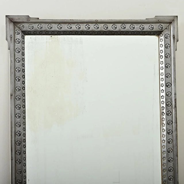 French Early 20th Century Steel Framed Mirror For Sale - Image 4 of 10