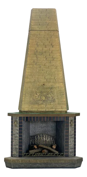 Drink Holder Bar in the shape of Fake Fireplace, 1970s