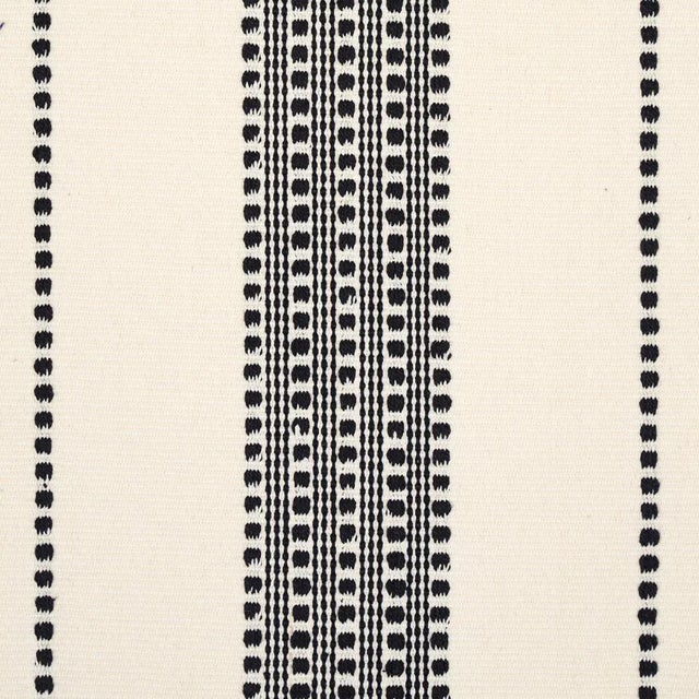 Contemporary Schumacher Lubeck Stripe Fabric in Black For Sale - Image 3 of 4