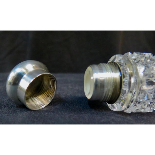 American 19th Century Crystal/Sterling Reclining Cologne Bottle For Sale - Image 3 of 9