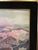 Mid-Century Abstracted Watercolor &amp; Wax-Resist Mountain Landscape by Mina Tabuena. An evocative mid-century modern...