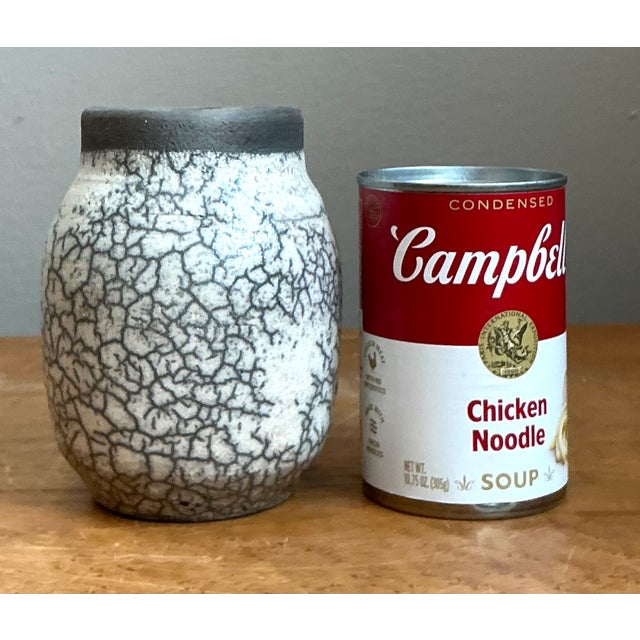 Ceramic Vintage Crackle Glazed Ceramic Vase For Sale - Image 7 of 12