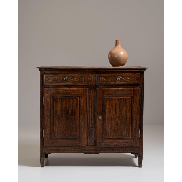Wood 19th Century French Dark Brown Renaissance Buffet in Original Patina For Sale - Image 7 of 15
