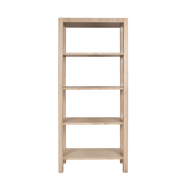 Matthew Izzo Home - Corbin Fluted Cerused Oak Four Shelf Étagère For Sale In New York - Image 6 of 6