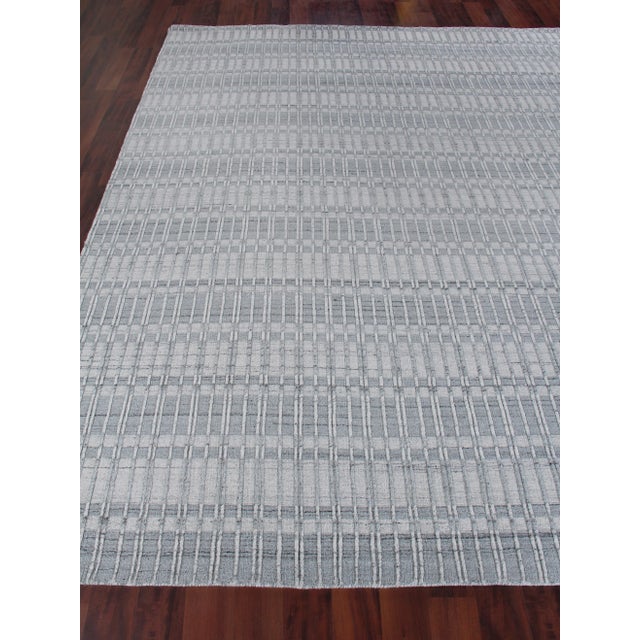 Exquisite Rugs Caudry Hand Loom Wool Silver - 6'x9' For Sale - Image 4 of 8