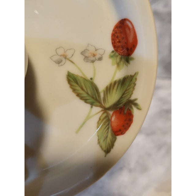 Vintage Bernardaud Limoges Candle Holder France Fraisiere Strawberry Garden HTF For Sale - Image 9 of 11