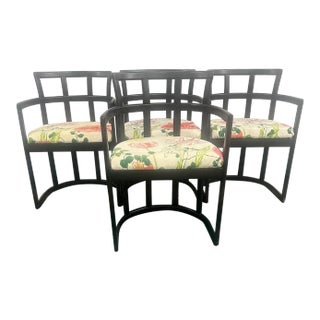 1960s Set of 4 Designer Art Deco Chairs by Josef Hoffmann For Sale