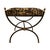 Neoclassical Upholstered Curule Bench For Sale - Image 3 of 6