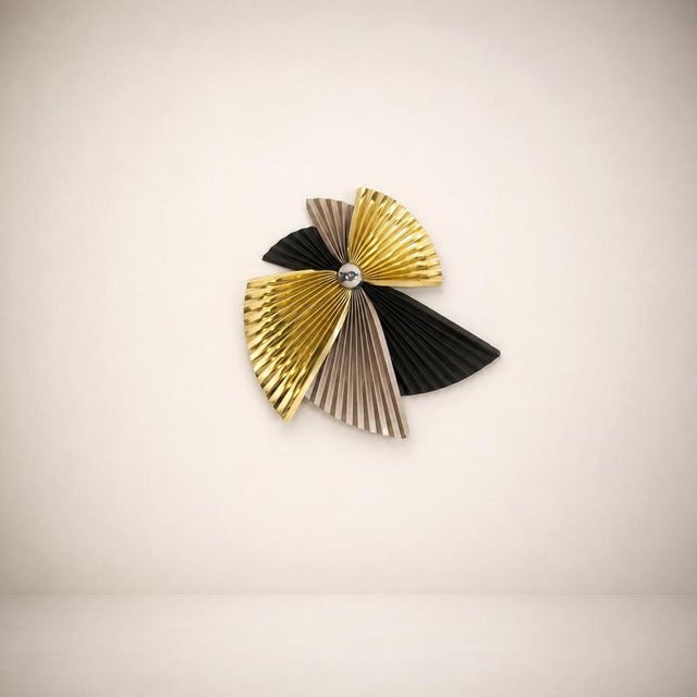 Curtis Jere, Wall Sculpture, USA, 1992, Brass For Sale - Image 3 of 10