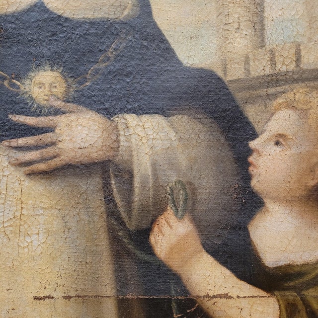 Castilian School Artist, Saint Thomas Aquinas, 1700s, Oil on Canvas, Framed For Sale - Image 10 of 18