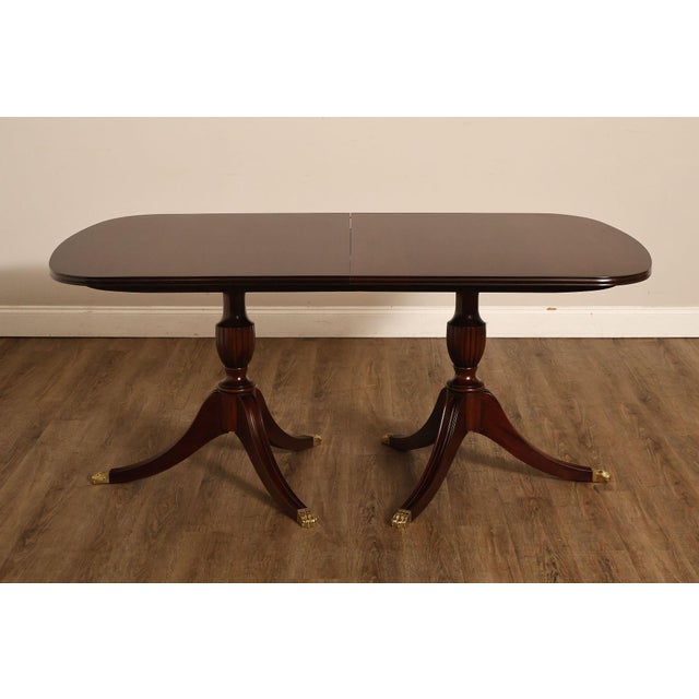 Henkel Harris Double Pedestal Mahogany Dining Table For Sale - Image 14 of 18