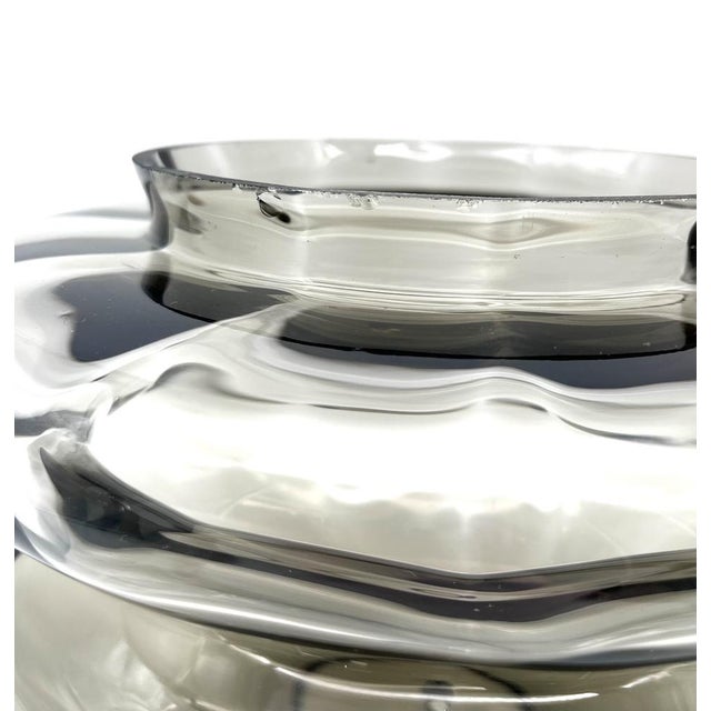 Large Space Age Smoked Glass and Chrome Ceiling Light from Hillebrand Leuchten, Germany, 1970s For Sale - Image 16 of 18