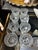 1970s 1970s Mid Century Modern Collection of Crystal Detailed Glasses- Set of 8 For Sale - Image 5 of 7