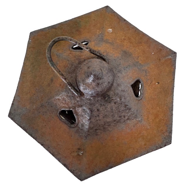 Mid 20th Century Vintage Japanese Cast Iron Pagoda Garden Lantern Verdigris Marked Japan For Sale - Image 5 of 15