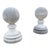 Pair of Carved Limestone Ball Finials From Italy For Sale