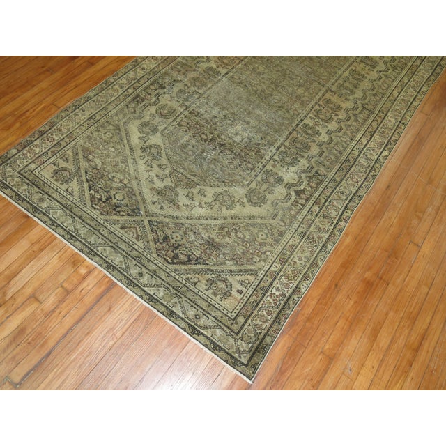 Textile Early 20th Century Shabby Chic Malayer - 5'2" x 11'2" For Sale - Image 7 of 10