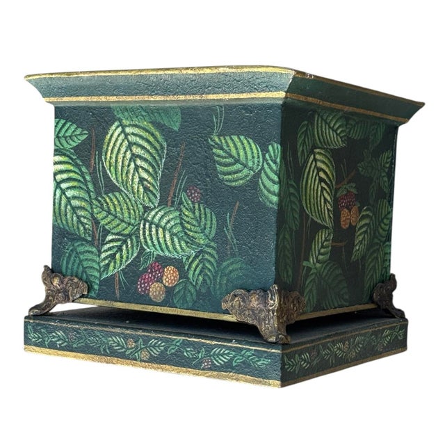 Late 20th Century Vintage John Richard Collection Metal Footed Planter on Stand For Sale - Image 5 of 10