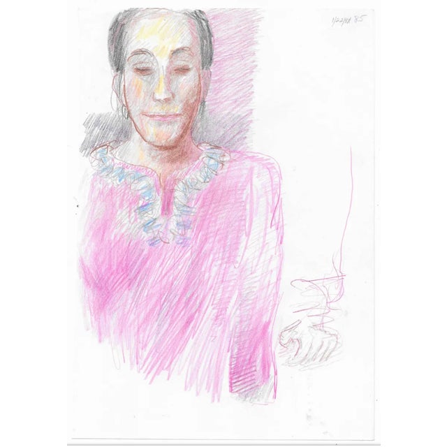 1997 drawing from the estate of Chicago artist James Frederic Bone (1929-2015) Bone was born in Brownsville, Texas and...