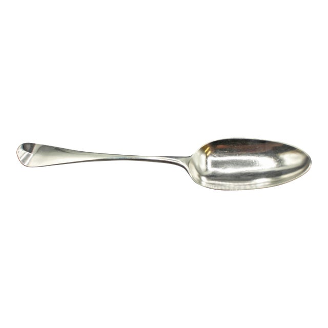 1755 London Sterling Silver Hanoverian Pattern Tablespoon by John Cafe For Sale