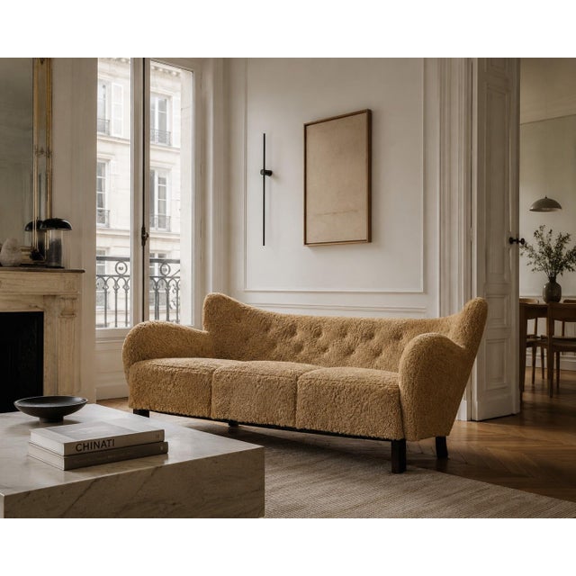 1940s Danish Club Sofa by Fritz Hansen & Flemming Lassen, 1930s For Sale - Image 5 of 18