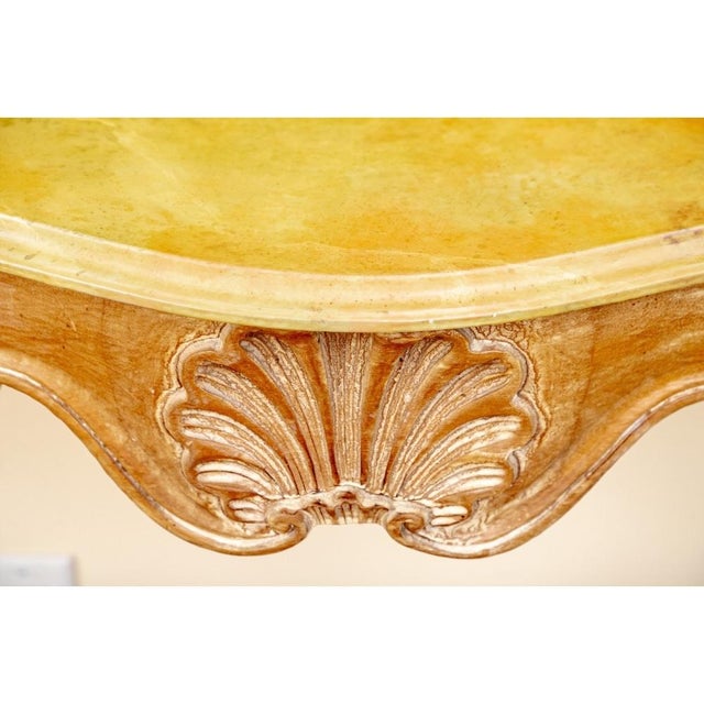 French Decorative Crafts Inc. Louis XV Style Faux Marble Top Console For Sale - Image 3 of 6