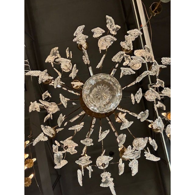 French Bronze and Crystal Cathedral Chandelier For Sale - Image 12 of 12