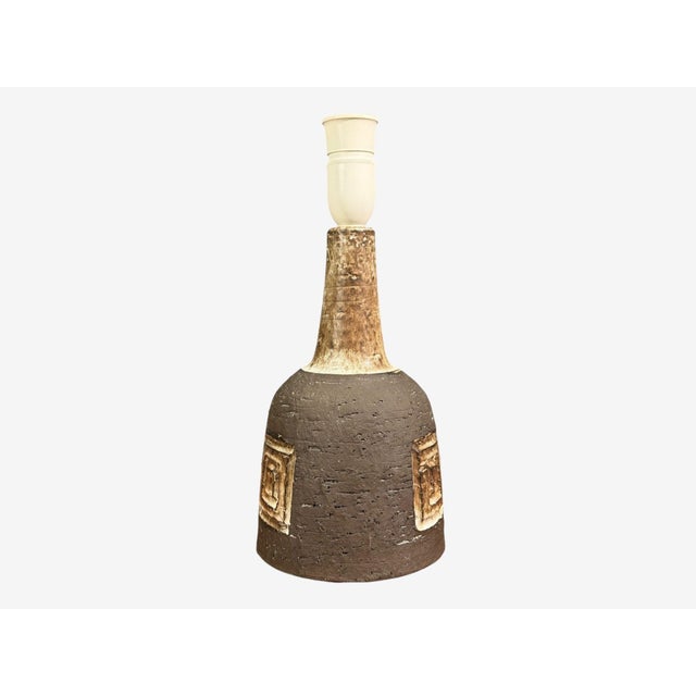 Fridtjof Sejersen, Table Lamp, Brown Ceramic, Denmark, 1960s For Sale In New York - Image 6 of 10