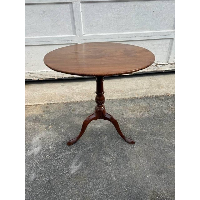 Antique Georgian Queen Anne Style Bird Cage Tilt Top Side Table For Sale - Image 9 of 16