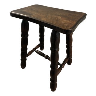 English Oak Stool For Sale