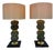 Art Deco Italian Grey Murano Glass Table Lamps, 2000s, Set of 2 For Sale