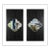 Large Wall Panels With Quatrefoil Mirrors - Black Hand-Painted Finish For Sale
