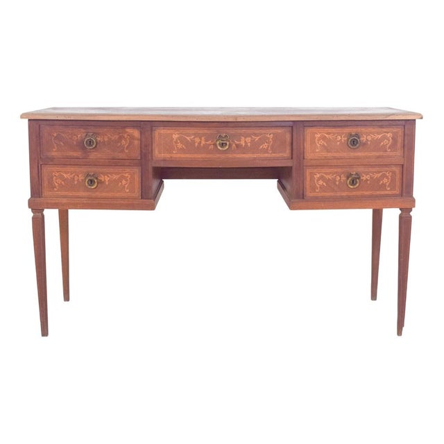 Vintage Wooden Dressing Table with Marquetry, 1920s For Sale - Image 9 of 9