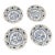 Mid 20th Century Blue Nordic Johnson Brothers Ironstone - Set of 4 For Sale