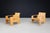 Gold Set of Sculptural Pine Lounge Chairs, 1970s For Sale - Image 8 of 9