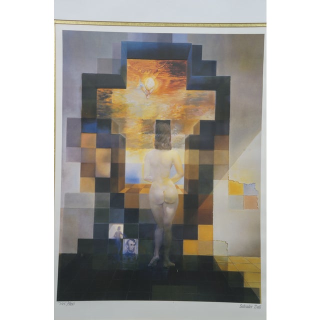 Late 20th Century Late 20th Century Salvador Dali Abraham Lincoln in Dalivision Optical Illusion Lithograph 32" For Sale - Image 5 of 14