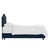 Contemporary California King Bed in Velvet Ink with Pewter Nails For Sale - Image 3 of 6
