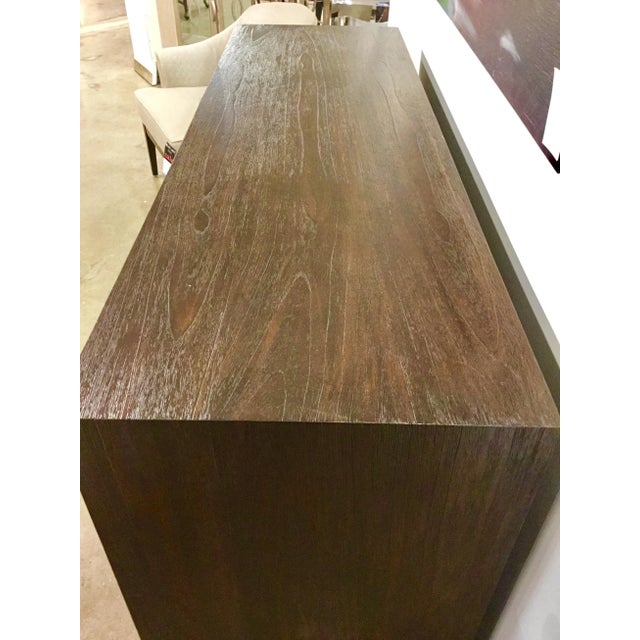 Wood Ambella Home Modern White Leather Manhattan Dresser For Sale - Image 7 of 7