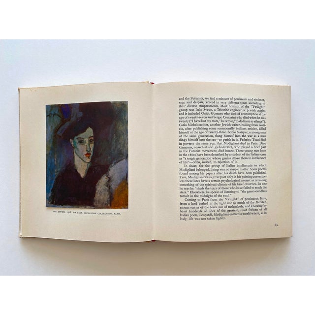 Mid-Century Modern Amedeo Modigliani Vintage 1958 First Edition Lithograph Print Mid Century Modernist Hardcover Art Book For Sale - Image 3 of 18