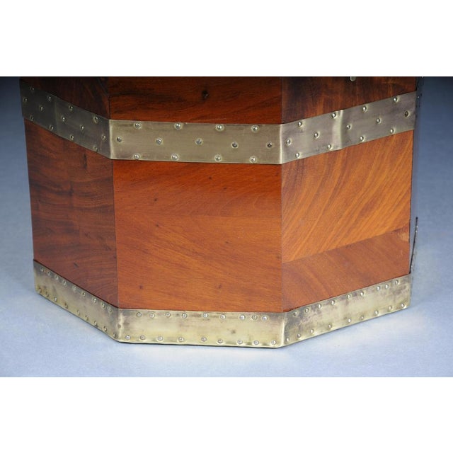 Antique English Mahogany Chest or Ottoman with Brass Fittings For Sale - Image 5 of 16