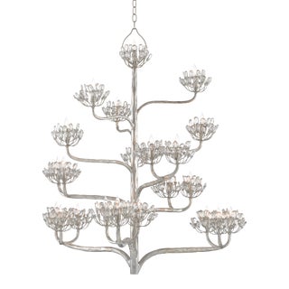 Currey & Company Agave Americana Chandelier, Silver For Sale