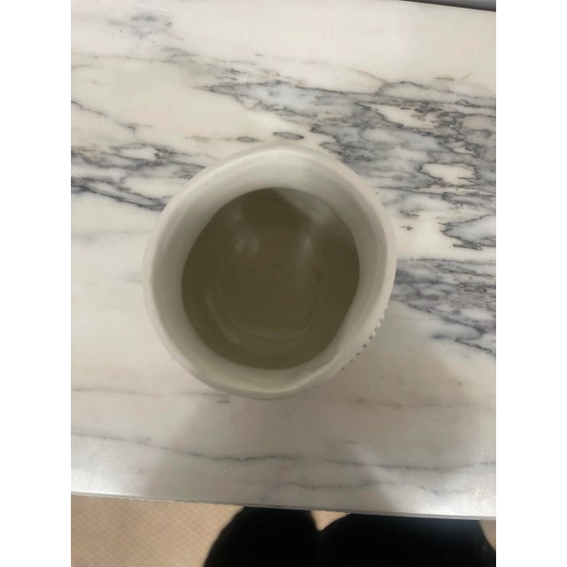 Cym Warkov Porcelain Ribbed Short Vase For Sale - Image 4 of 8